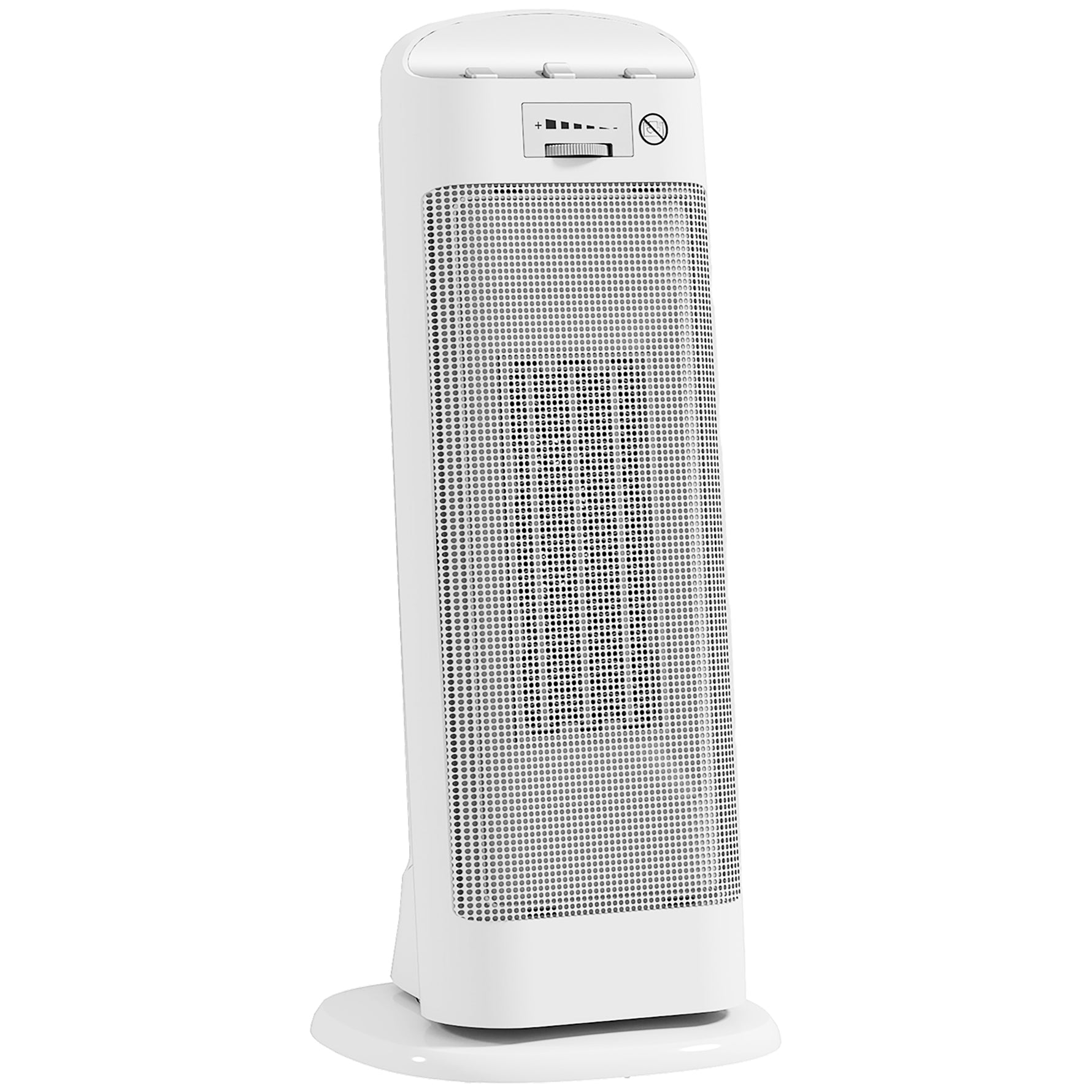 Chauffage d'appoint en céramique 2000 W, radiateur électrique soufflant 4 modes, thermostat réglable, 20x20x49cm, blanc