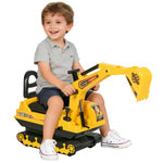 Porteur Enfant tractopelle 18-48 Mois Coffre klaxon Fonction pivotante Jaune