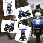Moto électrique pour enfants moto porteur Honda pour enfants 3 à 6 ans avec musique, phares bleu