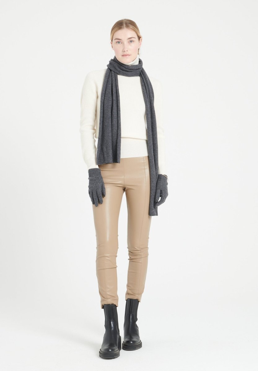 Écharpe unisex en cachemire gris anthracite - UNI 1