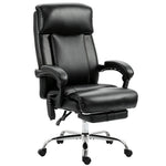 Fauteuil de Bureau Massant Vibrant et Chauffant, Chaise Bureau Ergonomique en PU avec Hauteur Réglable, Noir