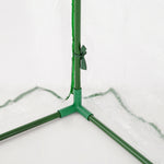 Serre de Jardin Tunnel mini serre tunnel serre à tomates 2L x 1l x 0,8H m Grande Porte zippée bâche Plastique Transparent métal époxy Vert
