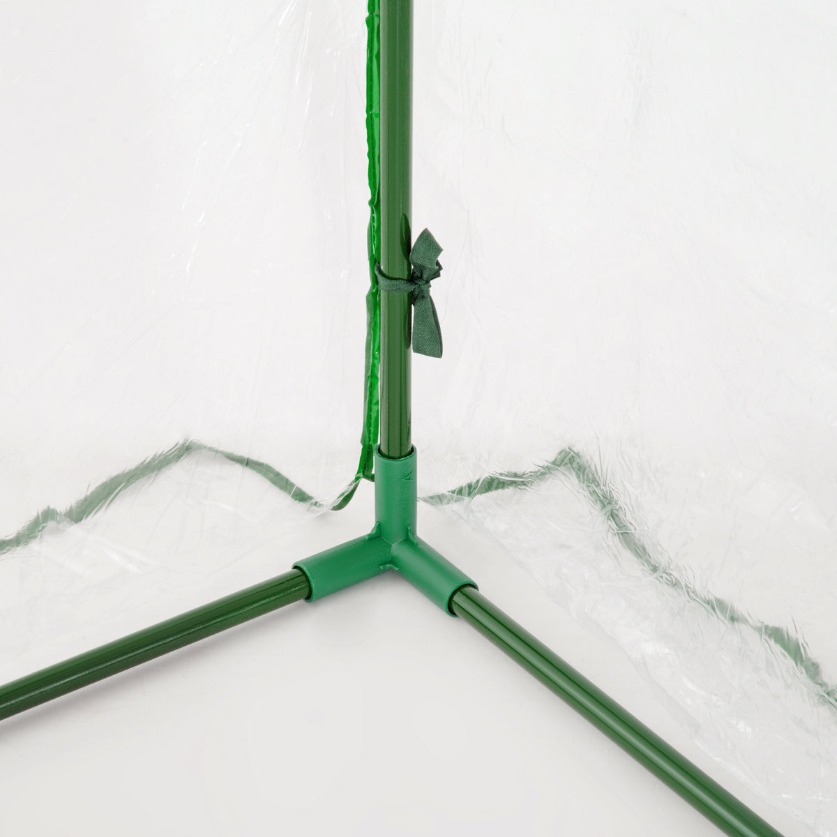 Serre de Jardin Tunnel mini serre tunnel serre à tomates 2L x 1l x 0,8H m Grande Porte zippée bâche Plastique Transparent métal époxy Vert