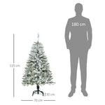 Sapin de Noël Artificiel enneigé 120H cm 200 Branches épines Imitation Nordmann Grand réalisme