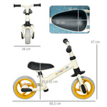 Vélo d'équilibre pour bébé siège réglable roues EVA jouet enfant pour bébé 18-48 mois pour garçons et filles orange