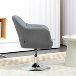 Fauteuil de salon coussins lombaires hauteur réglable pivotant 360° piètement en métal gris foncé