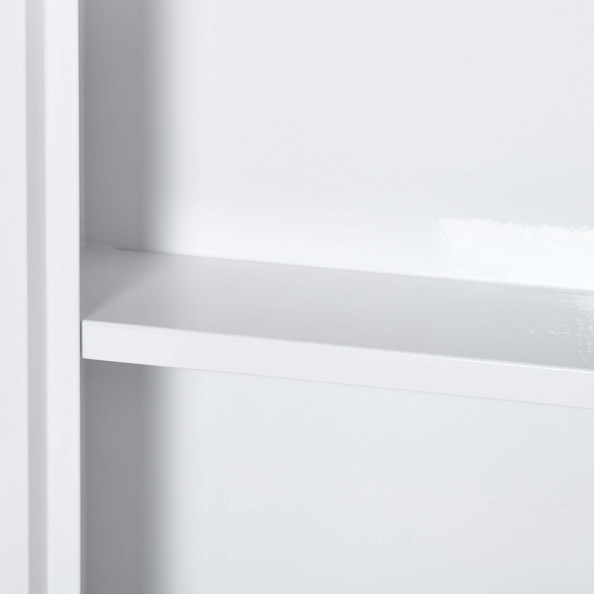 Armoire à pharmacie murale 2 étagères 3 niveaux avec porte aimantée métal 30 x 12 x 60 cm blanc