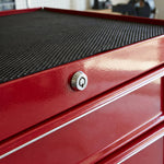 Carro de herramientas con ruedas, carro de taller de acero con 5 cajones bloqueable con 2 llaves, 61,5 x 33 x 82,5 cm, rojo