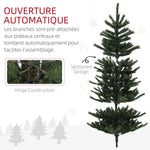 Sapin de Noël artificiel 180 cm Arbre de Noël avec support en acier pliable, 467 Branches, décoration de Noël, Vert