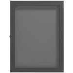 Frame box T-frame cadre pour maillot porte acrylique doublure interne feutre 60 x 6,5 x 80 cm noir