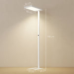 Lampadaire sur pied salon LED dimmable spectre complet pour le soin des yeux télécommande 60 x 32 x 196 cm blanc