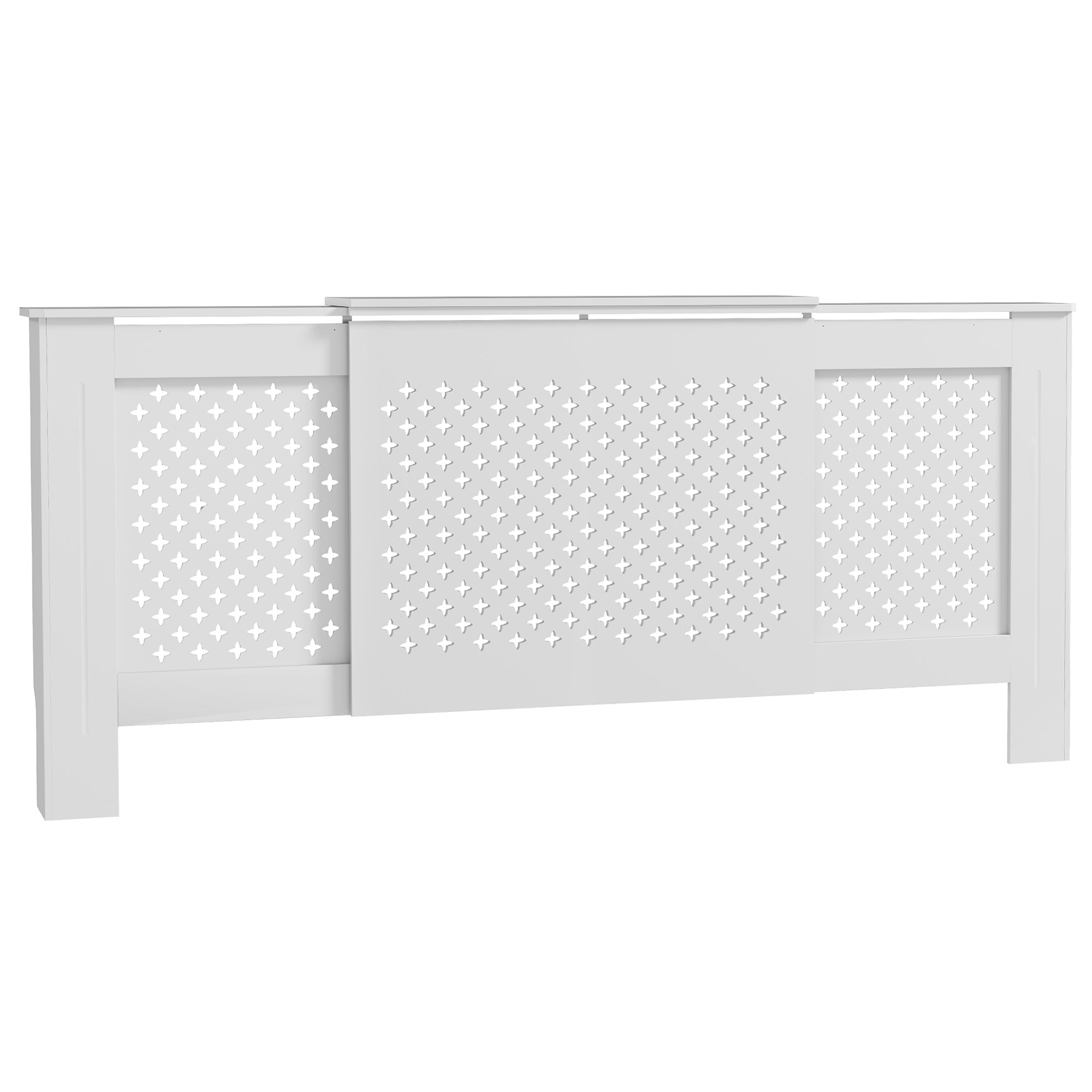Erradiadore-estalki erregulagarria Diseinu Garaikidea Luzera hedatzailea 136-200 x 21,5 x 91,7 cm Zuria