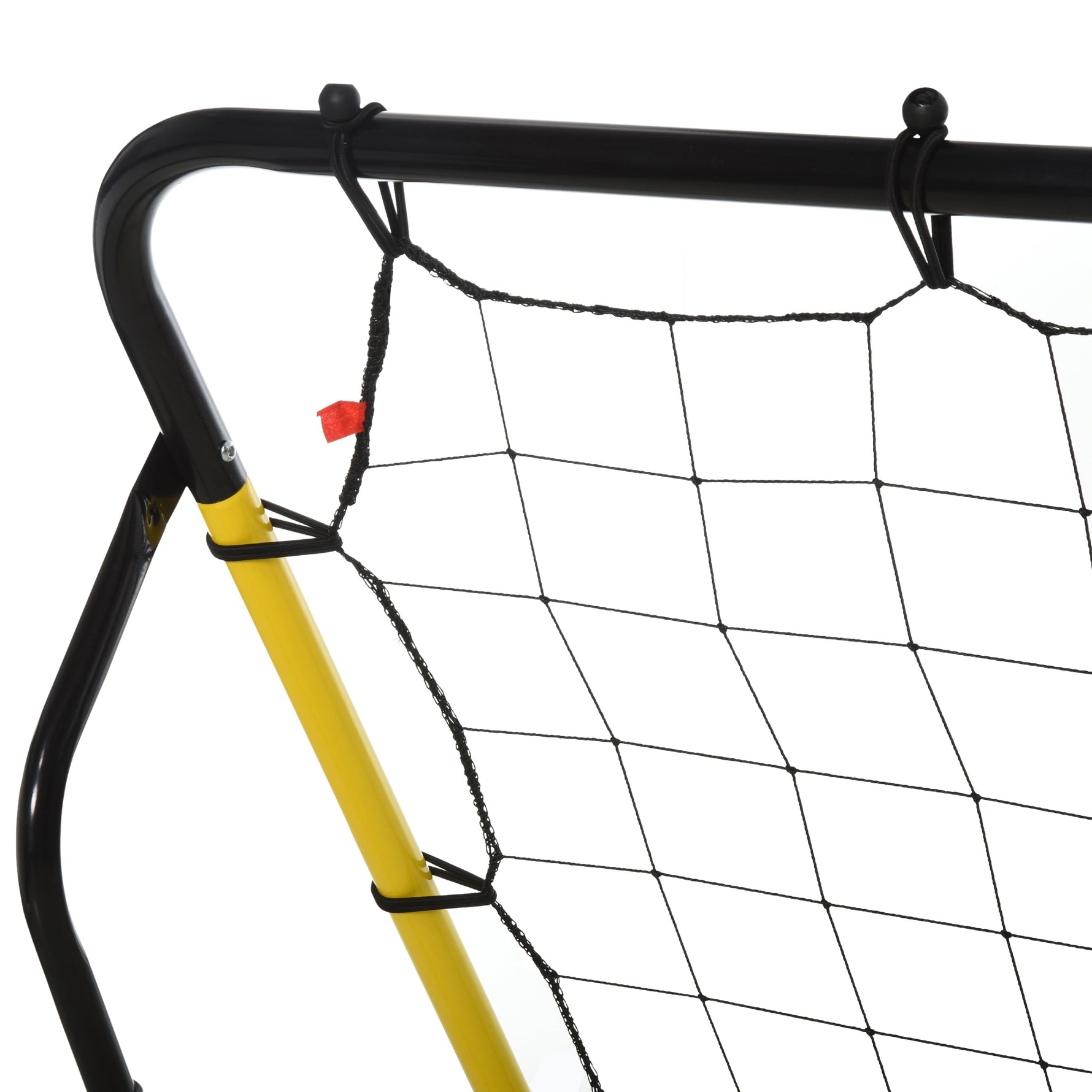 Filet de rebond de football, 184L x 123H cm, rebondisseur de football, 5 angles réglables de 60° à 90°,  jaune et noir