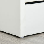 Schuhschrank Schuhkipper Schuhaufbewahrung Maße 98L x 24B x 83H cm 4 Klappfächer doppelreihig MDF Weiß