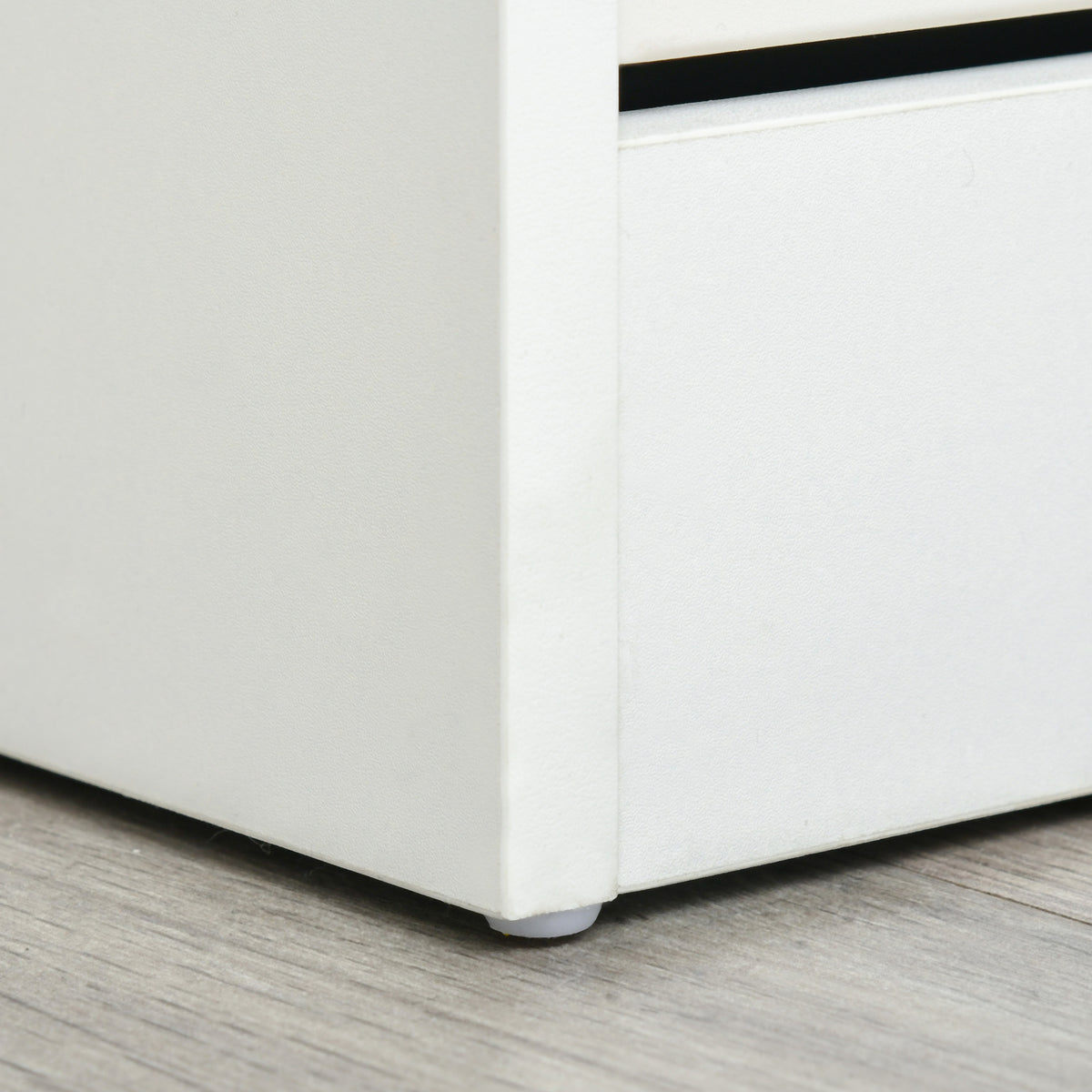 Schuhschrank Schuhkipper Schuhaufbewahrung Maße 98L x 24B x 83H cm 4 Klappfächer doppelreihig MDF Weiß