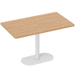 Table à manger rectangulaire pour 6 personnes, 120 x 70 x 75 cm, table de cuisine piétement et plateau épais chêne blanc