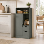Mobiletto da bagno, mobile contenitore stretto con 2 cassetti, scomparti a giorno, 50x25x100 cm, verde chiaro