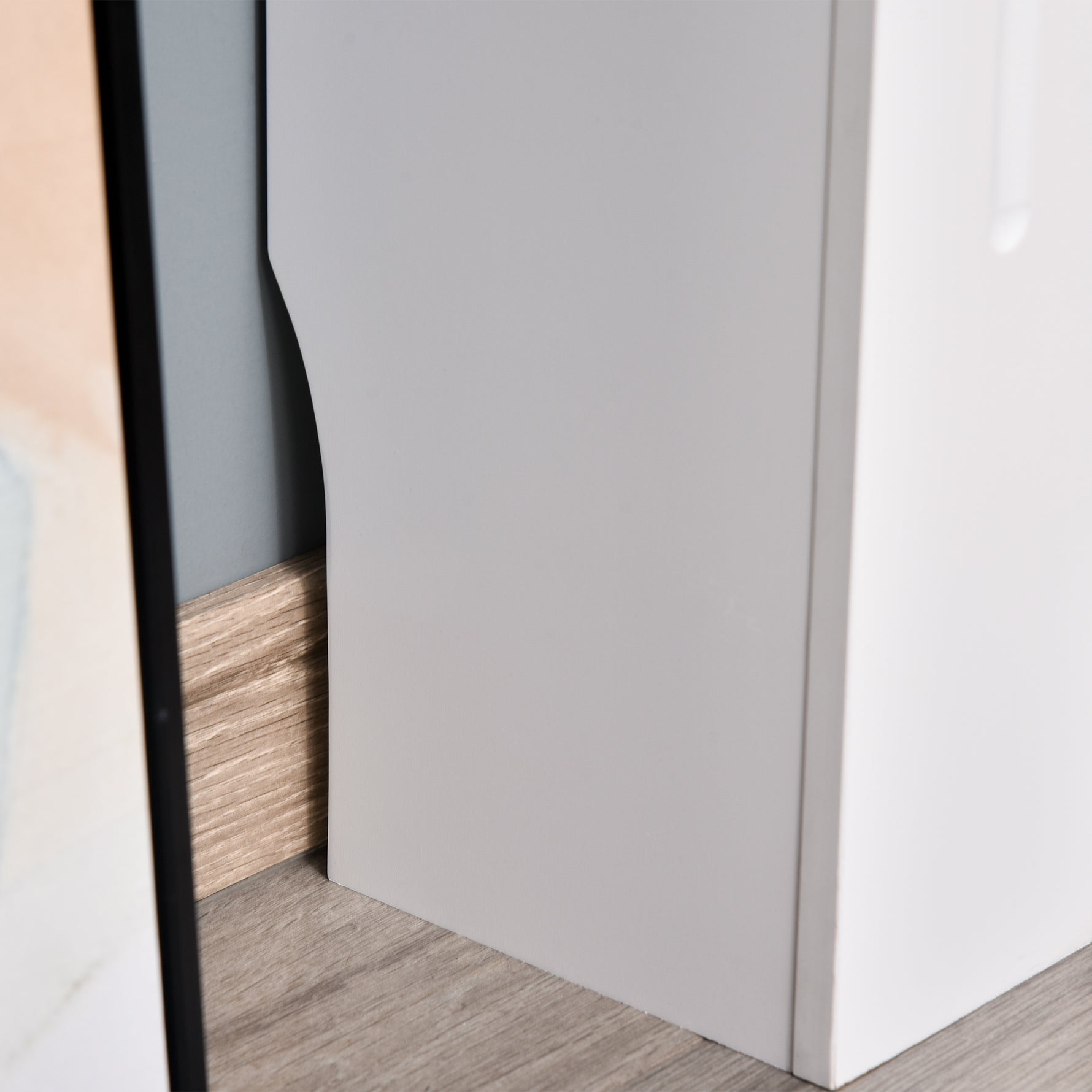 Cache-radiateur couverture radiateur Design à Lattes Panneau Cabinet pour salon cuisine chambre couloir dim. 112L x 19l x 81H cm MDF Blanc