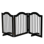 Barrière de sécurité chien barrière modulable pliable pour animaux de compagnie avec pied de support MDF bois massif 154,5 x 61 cm noir