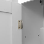Meuble wc suspendu armoire à pharmacie murale armoire salle de bain rangement avec porte et étagère réglable - 41 x 18,5 x 52 cm - MDF - blanc