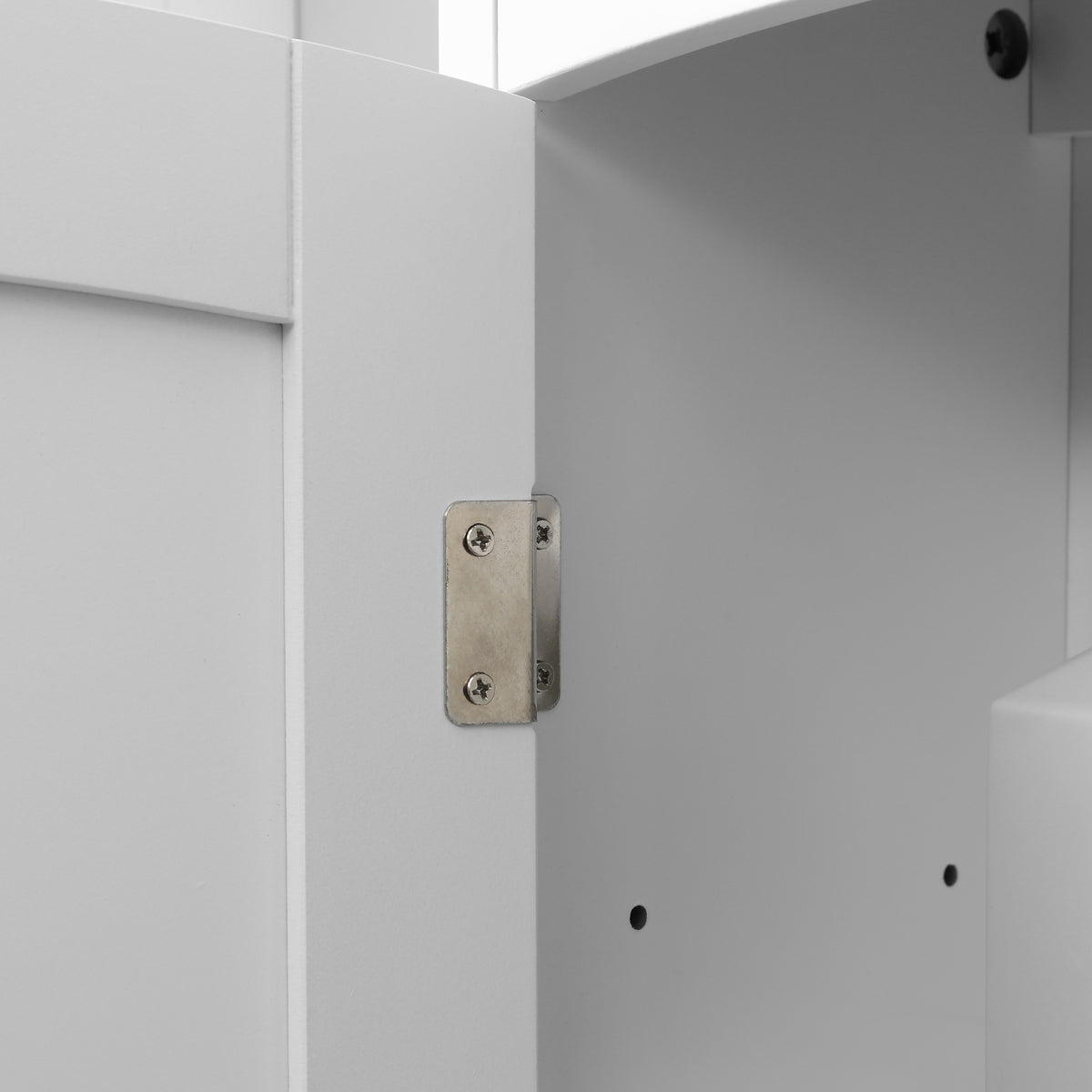 Meuble wc suspendu armoire à pharmacie murale armoire salle de bain rangement avec porte et étagère réglable - 41 x 18,5 x 52 cm - MDF - blanc