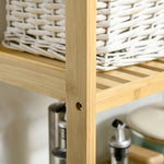 Étagère de rangement, étagère en bambou à 3 niveaux, bibliothèque pour salon, chambre et bureau, 62 x 33 x 80 cm