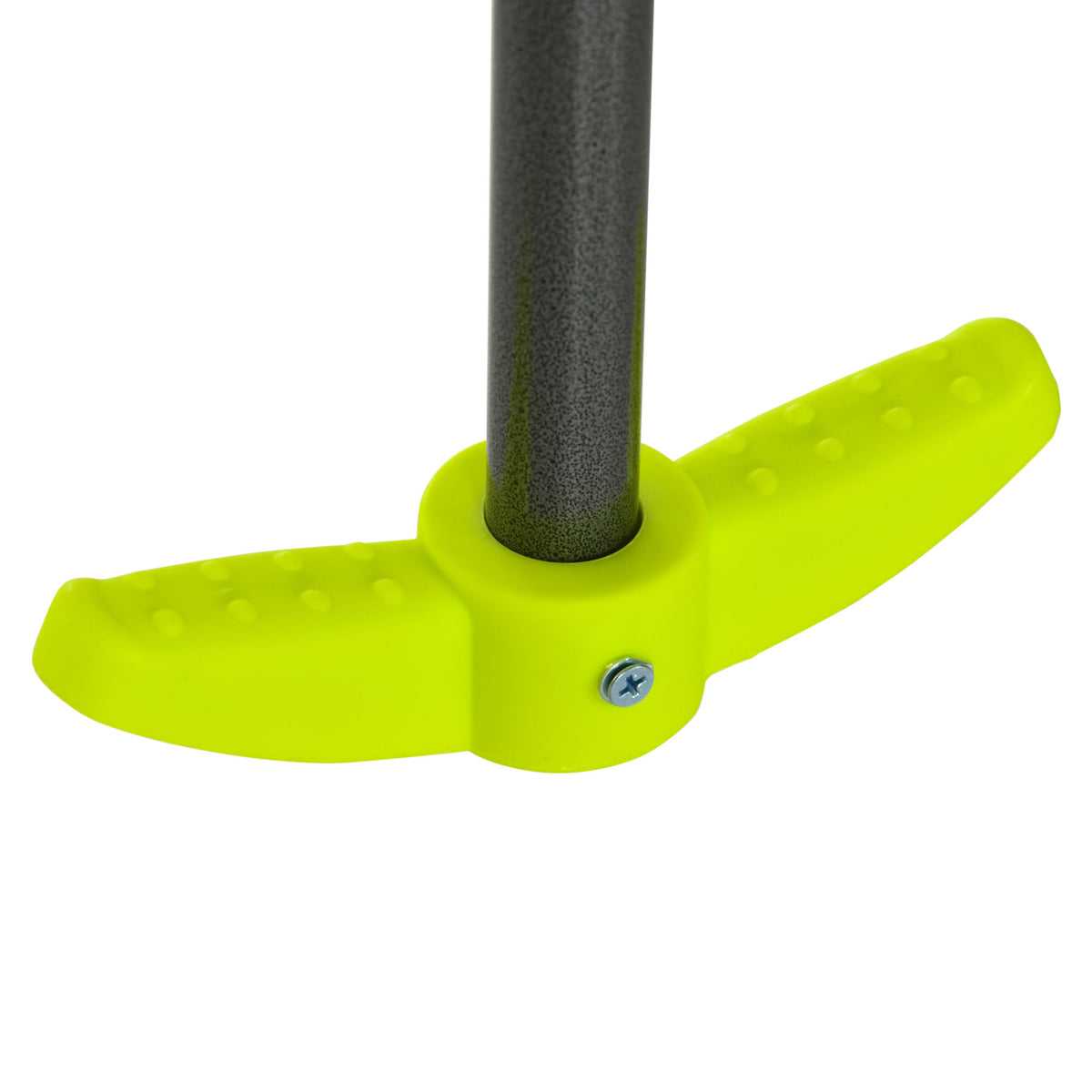 Balançoire 4 agrès portique avec balançoire - dim. 3,55L x 1,84l x 1,86H m métal époxy anticorrosion PE Gris