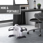 Mini vélo d'appartement pour jambes bras appareil de fitness avec écran LCD dim. 39L x 40l x 31H cm argenté