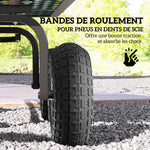 Lot de 2 Pneus Pneumatiques de Remplacement Alésage de 16mm pour Chariot de Jardin, Brouette et diable