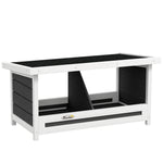 Pondoir nichoir pour poules 3 emplacements avec toit asphalte structure en bois 66 x 37 x 34 cm gris noir