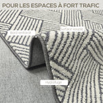 Tapis salon 200 x 140 cm poils courts lavable en machine hypoallergénique pour salon, chambre à coucher, bureau, gris