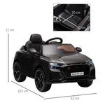 Audi RS Q8 Elektroauto für Kinder, lizenziert, Elektrofahrzeug mit Fernbedienung, USB, Bluetooth, Schwarz