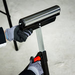 Servante d'atelier à rouleau pliable, support avec rouleau hauteur réglable 68 à 110 cm, charge max. 90 kg, noir