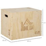 Box jump pliométrie 3 en 1 appareil boîte à saut musculation fitness & entraînement croisé plyobox pour box training 40/45/60 cm en bois