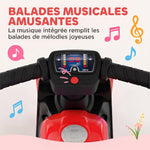 Draisienne pour Enfant, Vélo d'Équilibre avec Musique et Roues Extra-Larges, pour Filles et Garçons 18-36 Mois, Rouge