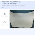 Sac de transport pliable pour animaux de compagnie avec poignée tissu en maille 69 x 51 x 51 cm bleu noir