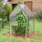 Serra da giardino, serra per pomodori con 2 porte con zip, dim. 90 x 90 x 145 cm
