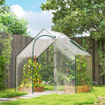 Serre de Jardin Balcon terrasse Serre pour tomates 1,8L x 1l x 1,68H m Acier plastique imperméable Transparent Vert