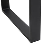 Lot de 2 pieds rectangulaires en acier noir pour table - hauteur 72 cm - design contemporain