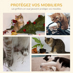 Arbre à chats avec griffoirs grattoirs sisal naturel centre d'activités niche plateformes 2 jouets suspendus gris