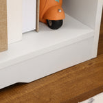Meuble TV Banc TV Design Contemporain - 3 niches, Placard Double Porte - dim. 120L x 30l x 41H cm - Panneaux Particules Blanc