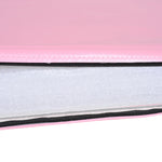 Tapis de gymnastique yoga pilates fitness pliable portable grand confort 180L x 60l x 5H cm revêtement synthétique rose