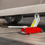 Cric hydraulique à profil bas en acier robuste, Charge maximale de 2000 kg, capacité de levage de 12 à 30 cm, rouge