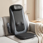 Masseur Dorsal Chauffant, Fauteuil de Massage Tissulaire Profond Vibration 3 Niveaux, Coussin de Massage