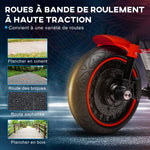 Moto électrique pour enfants 3 km/h 6V avec phare LED 2 roues d'entraînement de 18 à 36 mois avec moteur puissant rouge