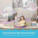 7PCS Module motricité bébé parcours motricité bébé en mousse EPE pour enfants d'âge préscolaire, multicolore