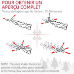 Sapin de Noël artificiel 305 branches avec pied croix acier amovible Ø 85 x 120H cm vert
