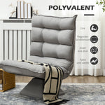 Fauteuil de sol paresseux fauteuil relax fauteuil salon design capitonné inclinaison dossier réglable pivotant 360°