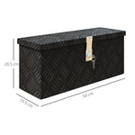 Cassetta portaoggetti - cassetta degli attrezzi in alluminio - chiusura a chiave in alluminio - dim. 50L x 15,5P x 20,5A cm