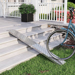 Opvouwbare oprijplaat 230 kg, stalen motoroprijplaat gegalvaniseerd met veiligheidsriemen, 190 x 22 x 8 cm, zilver